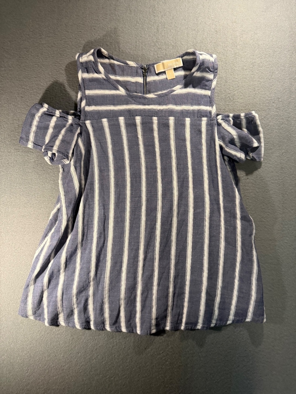 Michael Kors Women's Striped Cold Shoulder Top Size S